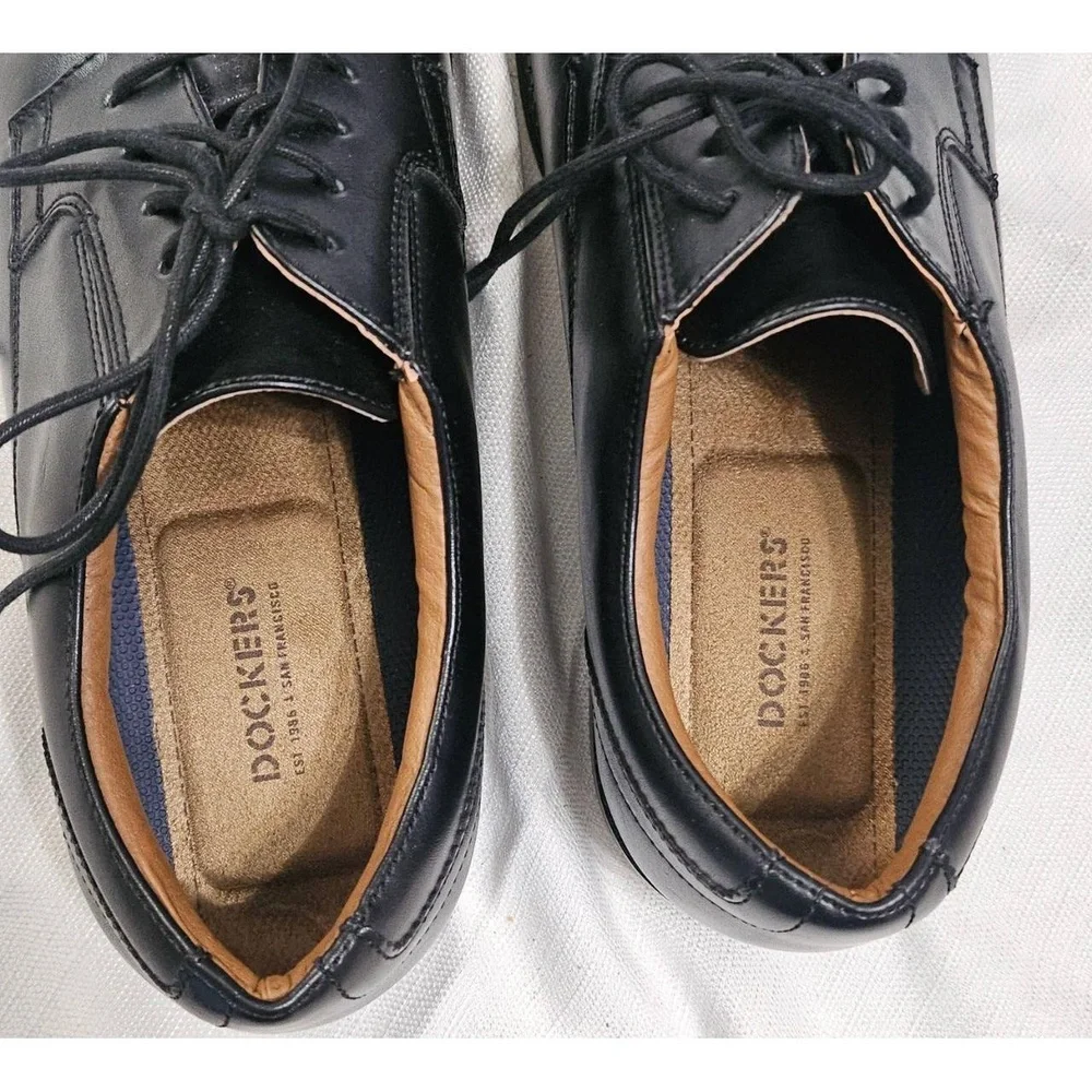 Dockers Oxford Classic Style Shoes 90-36454 Black Cap Toe‎ Leather Mens 11M